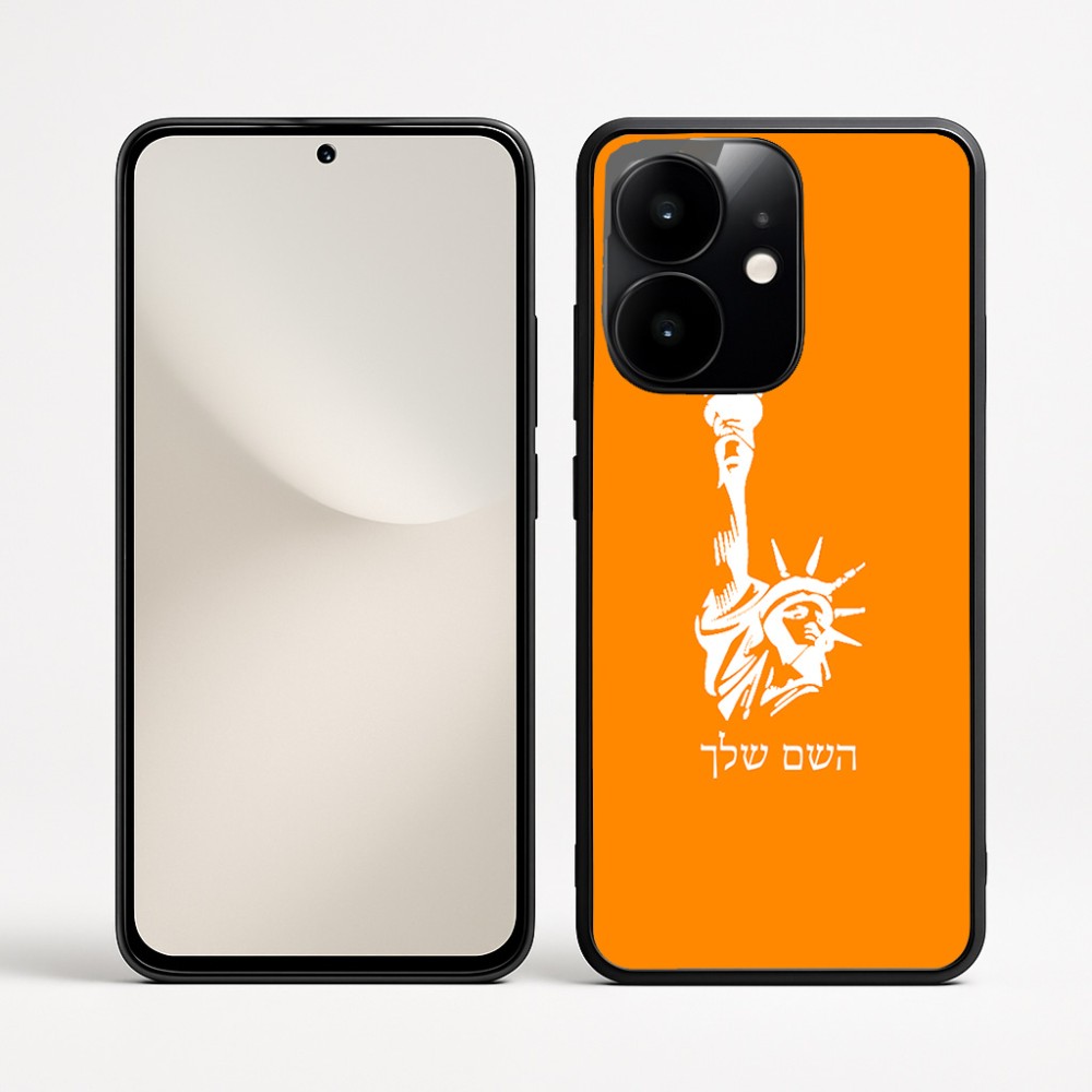 כיסוי בעיצוב אישי עם השם שלך לדגם - Realme Narzo 70 Pro 5G בעיצוב פסל החירות