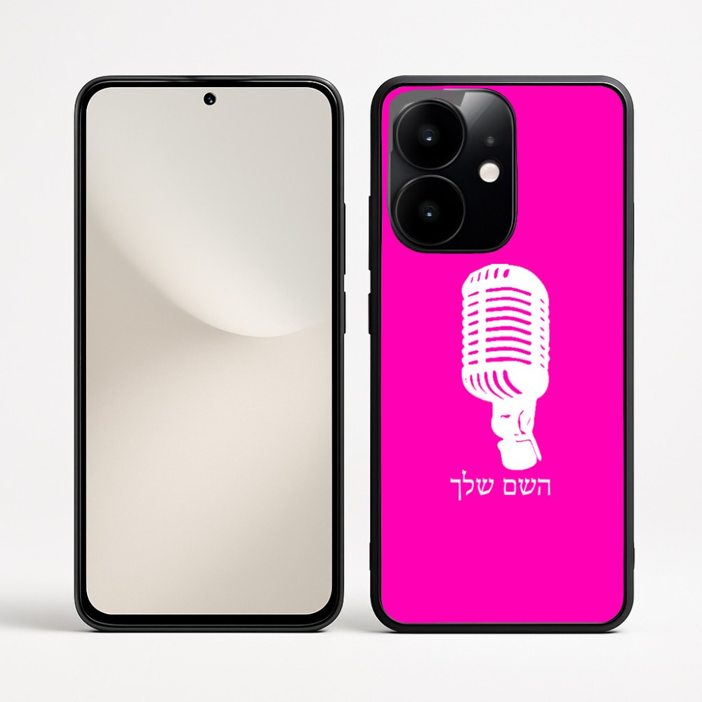 כיסוי בעיצוב אישי עם השם שלך לדגם - Realme Narzo 70 Pro 5G בעיצוב מיקרופון