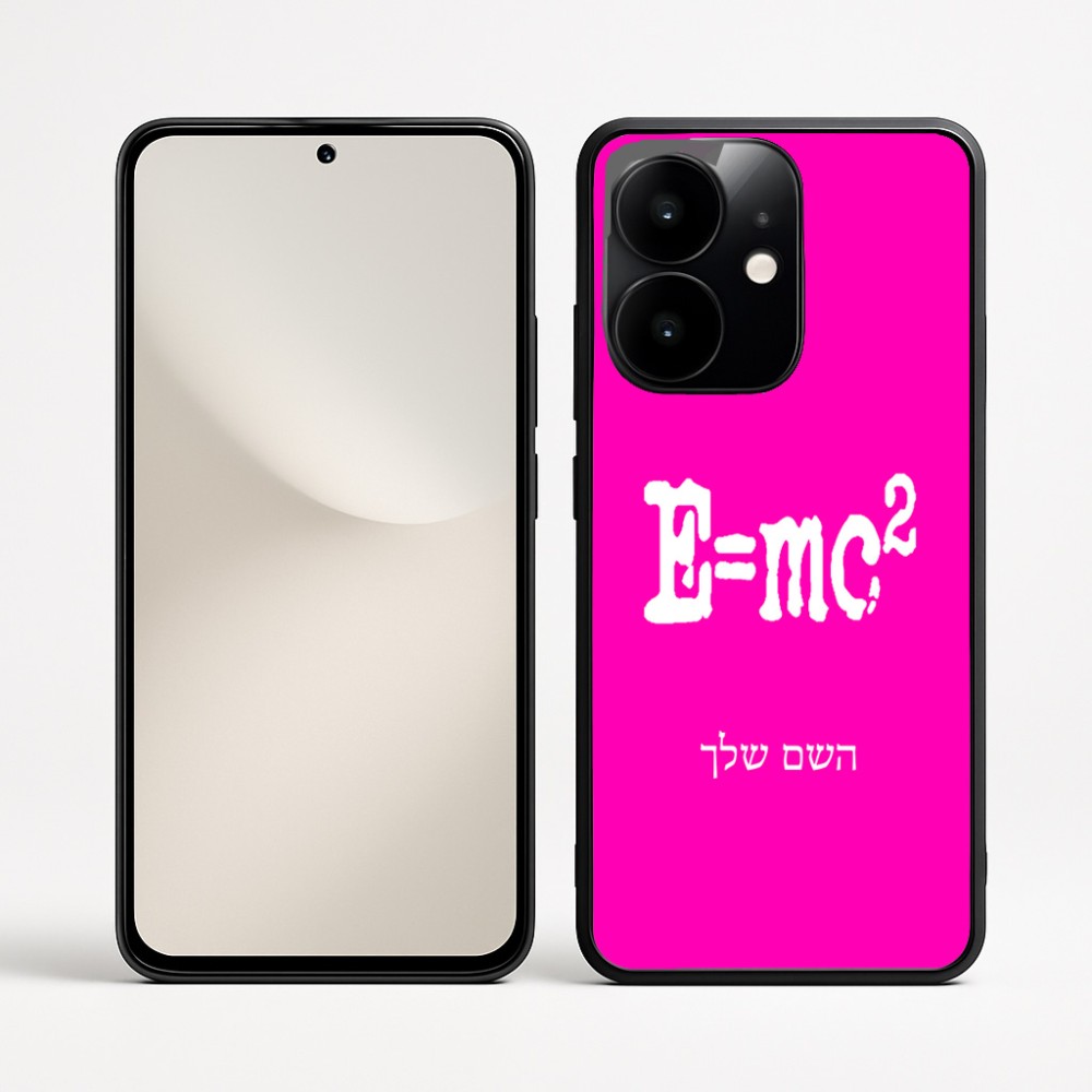 כיסוי בעיצוב אישי עם השם שלך לדגם - Realme Narzo 70 Pro 5G בעיצוב נוסחת אלברט איינשטיין