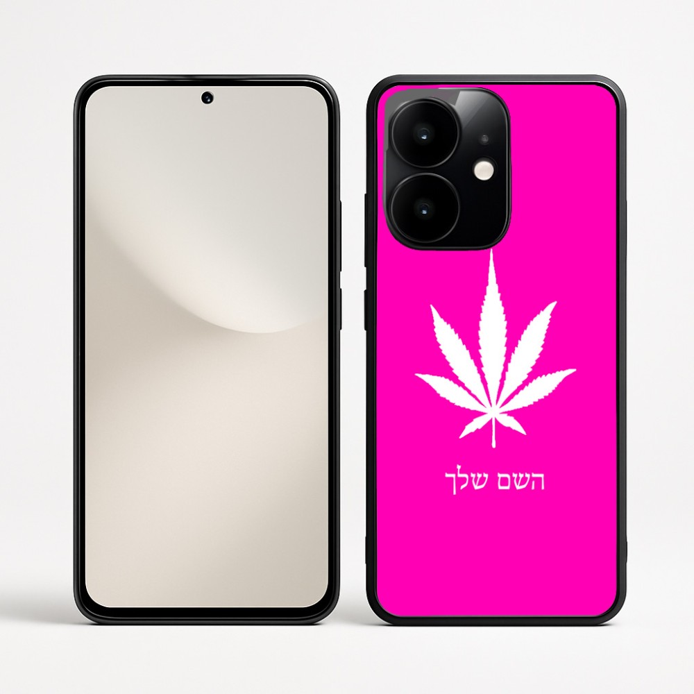 כיסוי בעיצוב אישי עם השם שלך לדגם - Realme Narzo 70 Pro 5G בעיצוב עלה מריחואנה - גראס