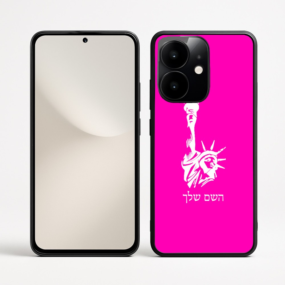 כיסוי בעיצוב אישי עם השם שלך לדגם - Realme Narzo 70 Pro 5G בעיצוב פסל החירות