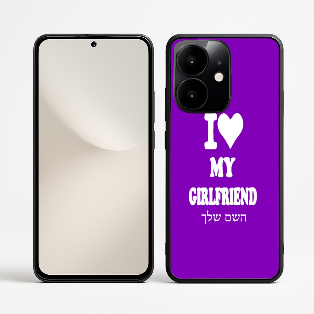 כיסוי בעיצוב אישי עם השם שלך לדגם - Realme Narzo 70 Pro 5G בעיצוב אוהב את החברה שלי