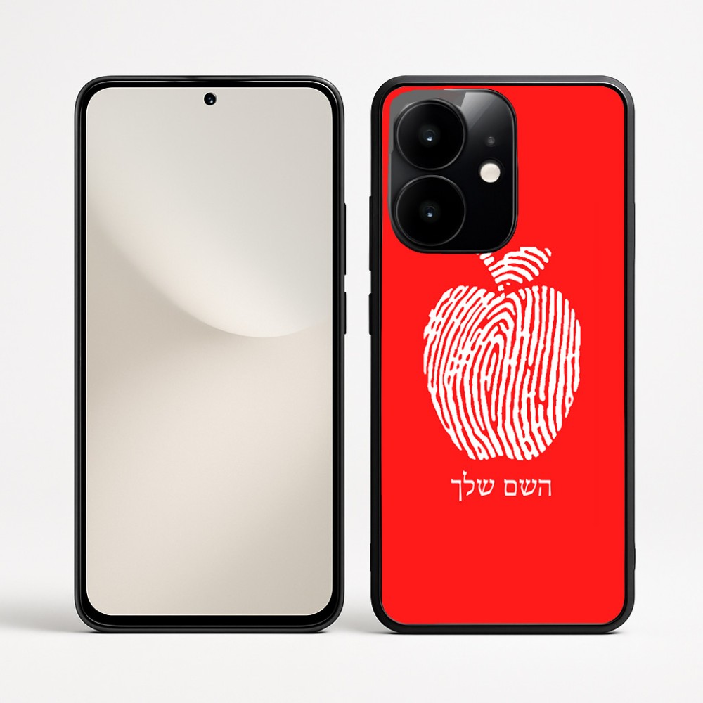 כיסוי בעיצוב אישי עם השם שלך לדגם - Realme Narzo 70 Pro 5G בעיצוב הדפס תפוח