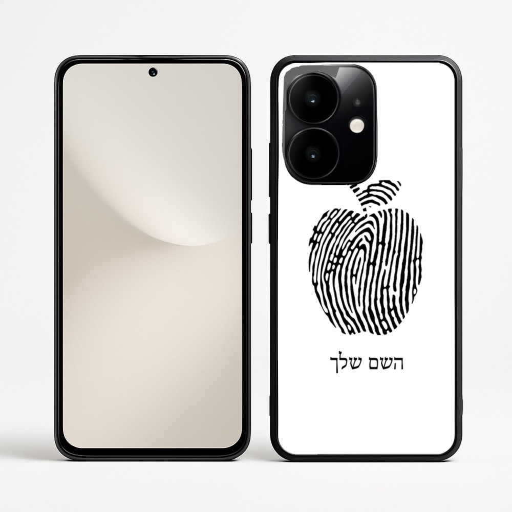 כיסוי בעיצוב אישי עם השם שלך לדגם - Realme Narzo 70 Pro 5G בעיצוב הדפס תפוח
