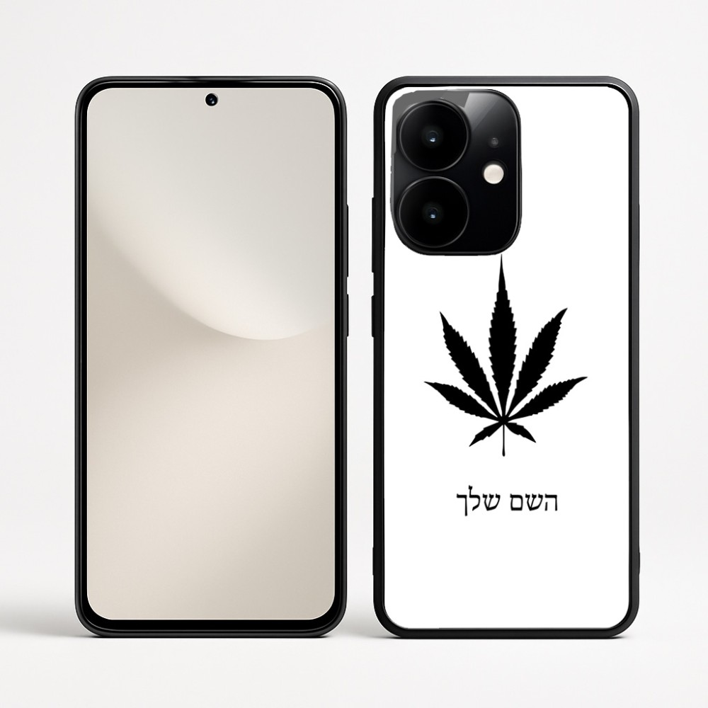 כיסוי בעיצוב אישי עם השם שלך לדגם - Realme Narzo 70 Pro 5G בעיצוב עלה מריחואנה - גראס