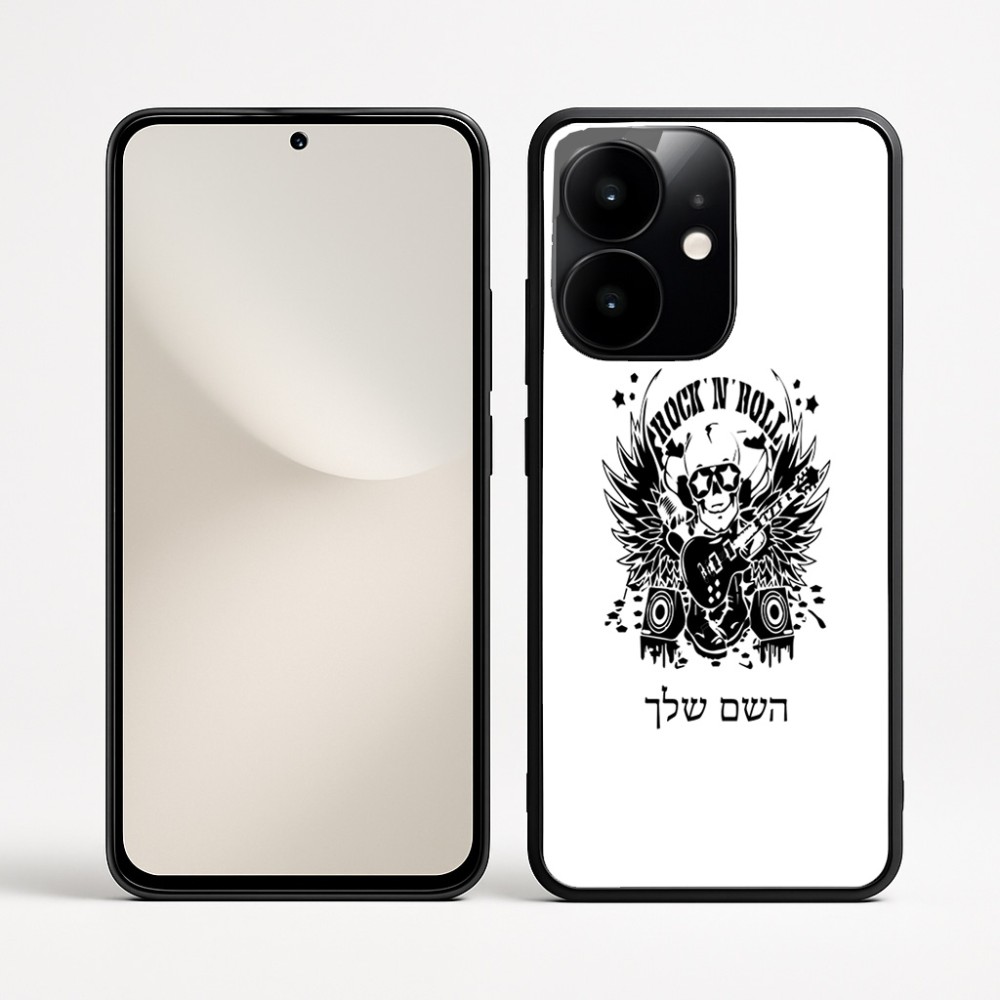 כיסוי בעיצוב אישי עם השם שלך לדגם - Realme Narzo 70 Pro 5G בעיצוב רוקנרול
