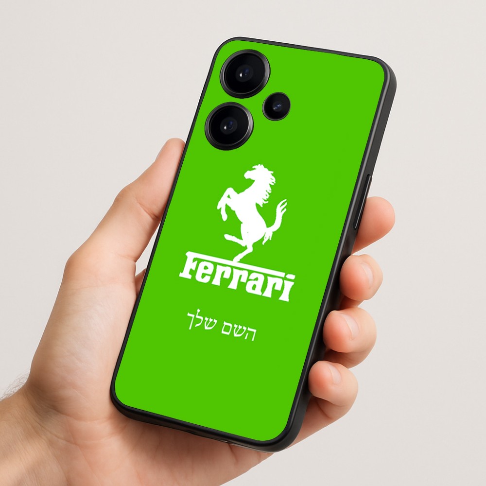 כיסוי בעיצוב אישי עם השם שלך לדגם - Realme Narzo 70 Pro 5G בעיצוב פרארי