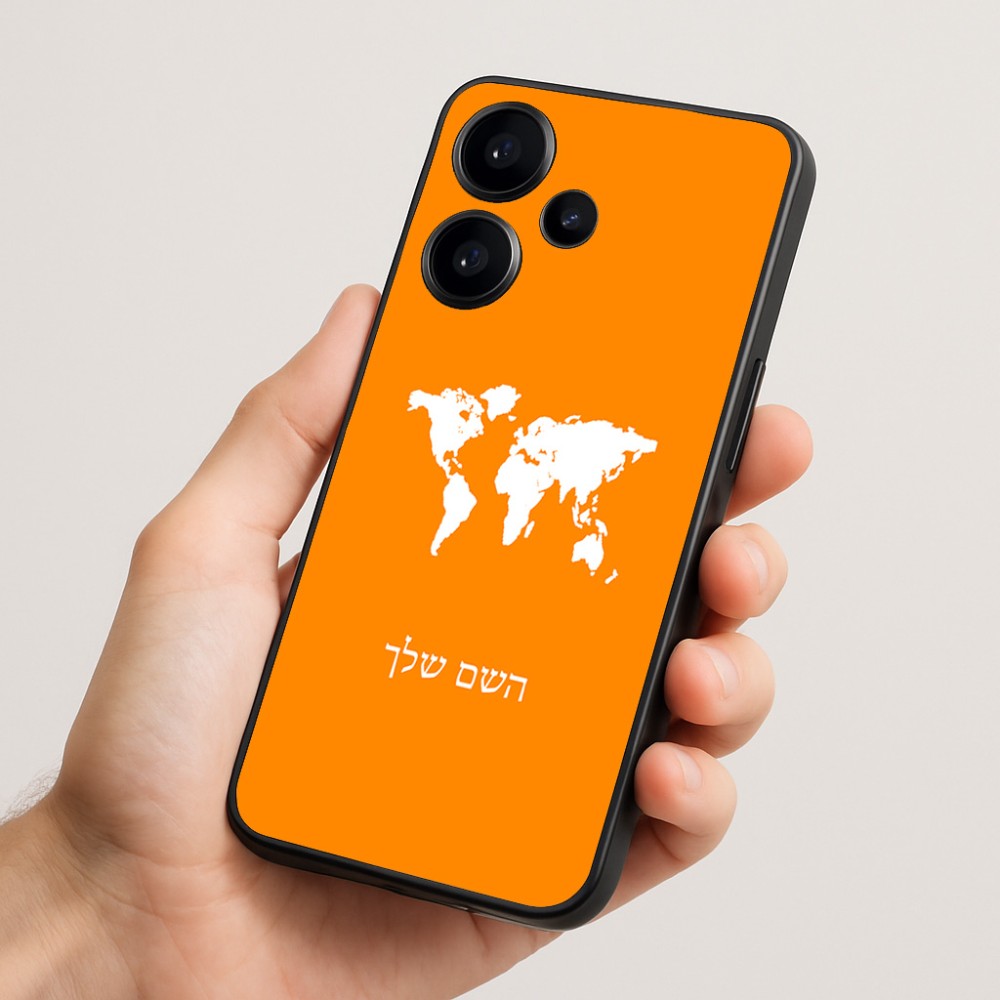 כיסוי בעיצוב אישי עם השם שלך לדגם - Realme Narzo 70 Pro 5G בעיצוב מפת העולם