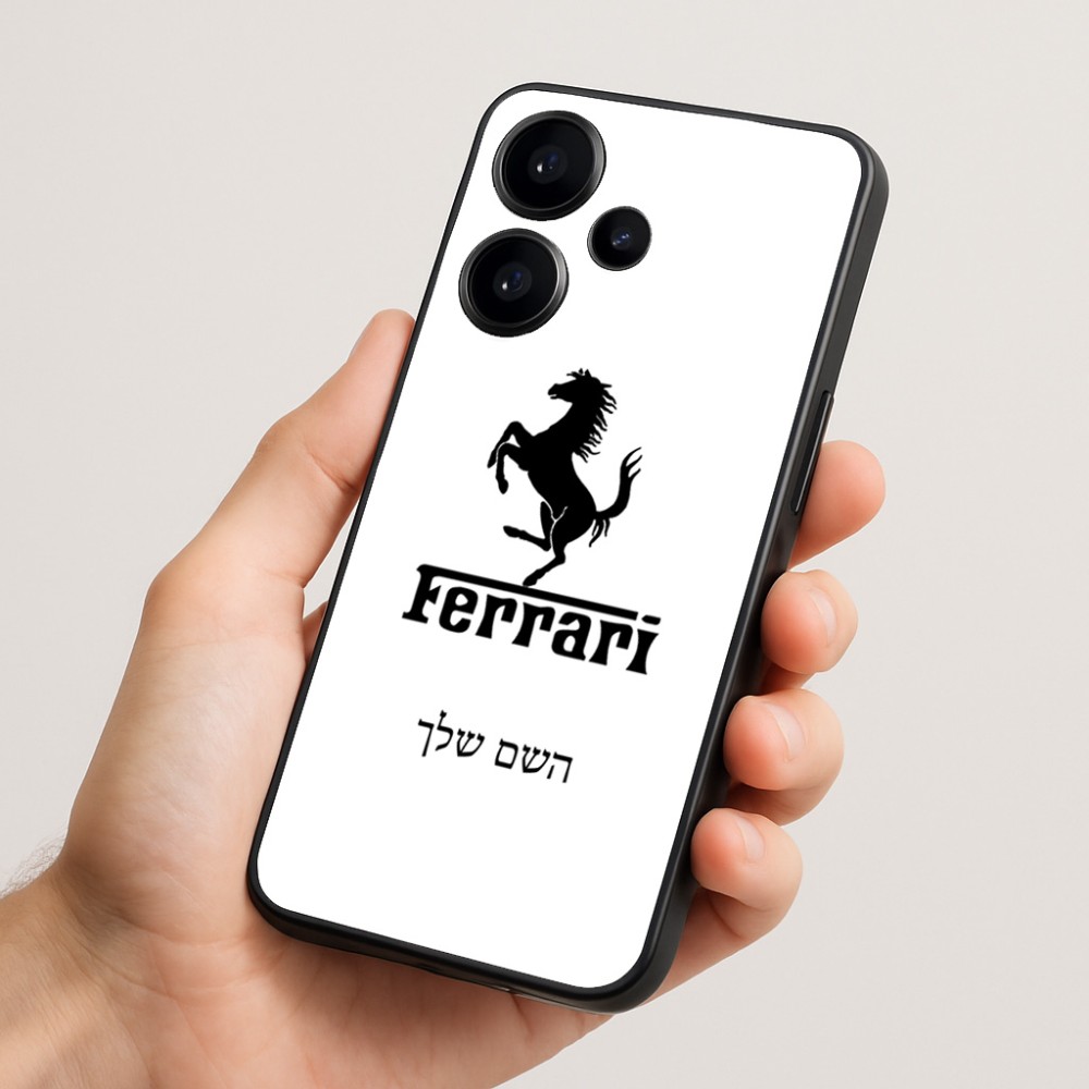 כיסוי בעיצוב אישי עם השם שלך לדגם - Realme Narzo 70 Pro 5G בעיצוב פרארי