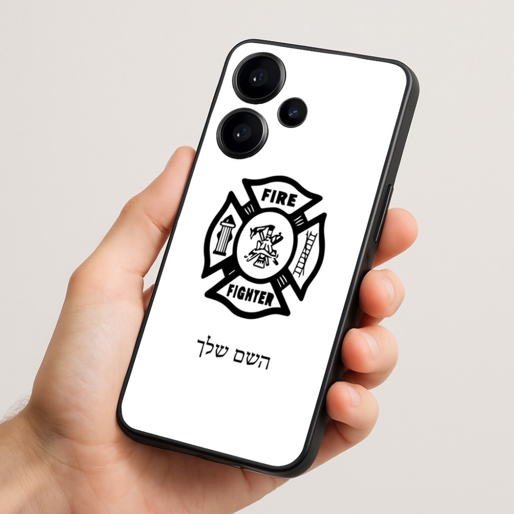 כיסוי בעיצוב אישי עם השם שלך לדגם - Realme Narzo 70 Pro 5G בעיצוב כבאי - תגית