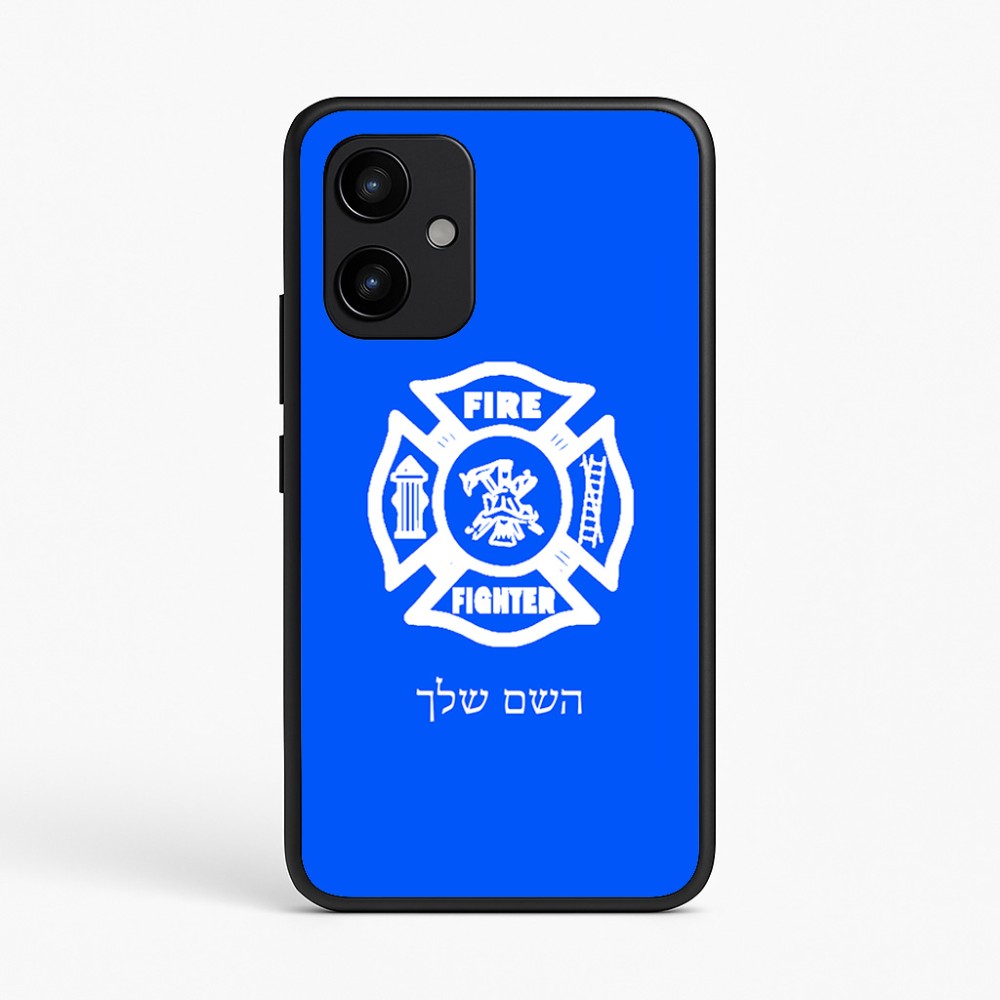 כיסוי בעיצוב אישי עם השם שלך לדגם - Realme P4 Power 5G בעיצוב כבאי - תגית