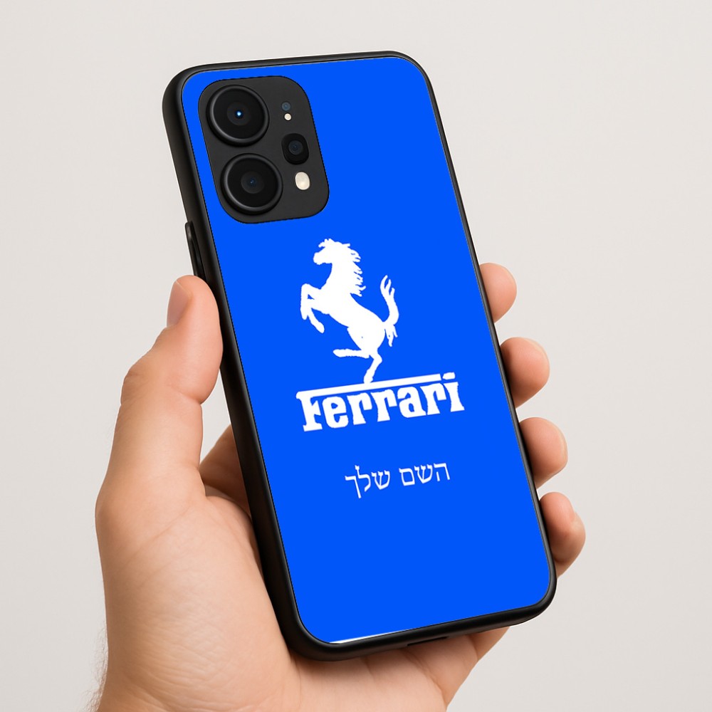כיסוי בעיצוב אישי עם השם שלך לדגם - Realme P4 Power 5G בעיצוב פרארי