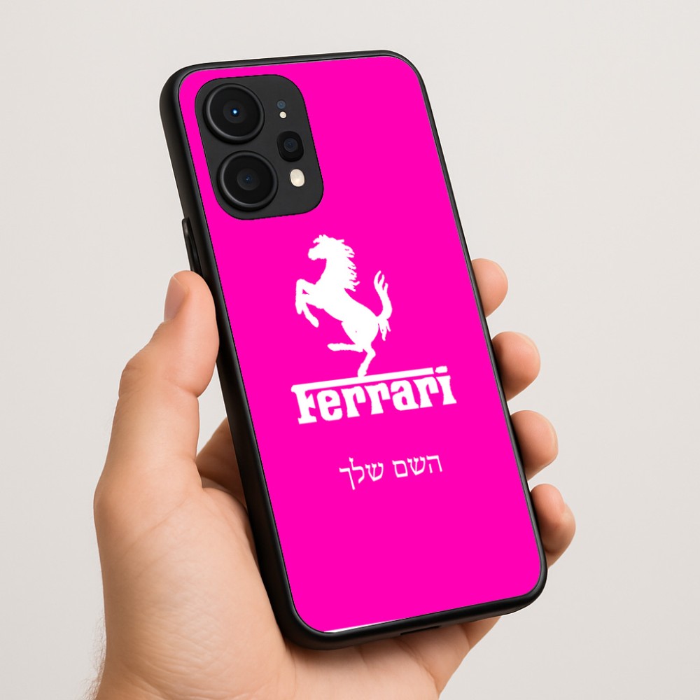 כיסוי בעיצוב אישי עם השם שלך לדגם - Realme P4 Power 5G בעיצוב פרארי