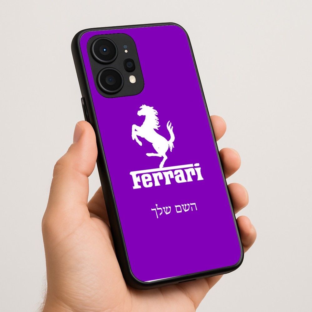 כיסוי בעיצוב אישי עם השם שלך לדגם - Realme P4 Power 5G בעיצוב פרארי