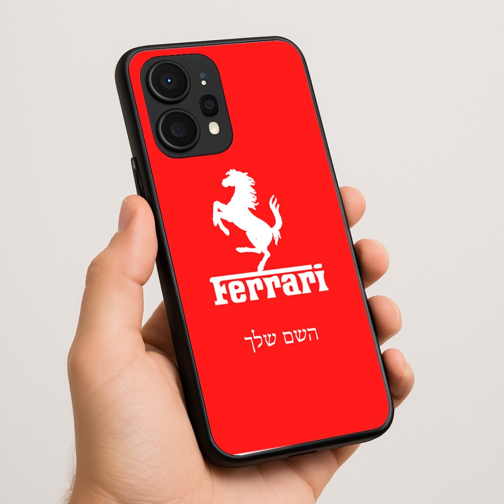 כיסוי בעיצוב אישי עם השם שלך לדגם - Realme P4 Power 5G בעיצוב פרארי