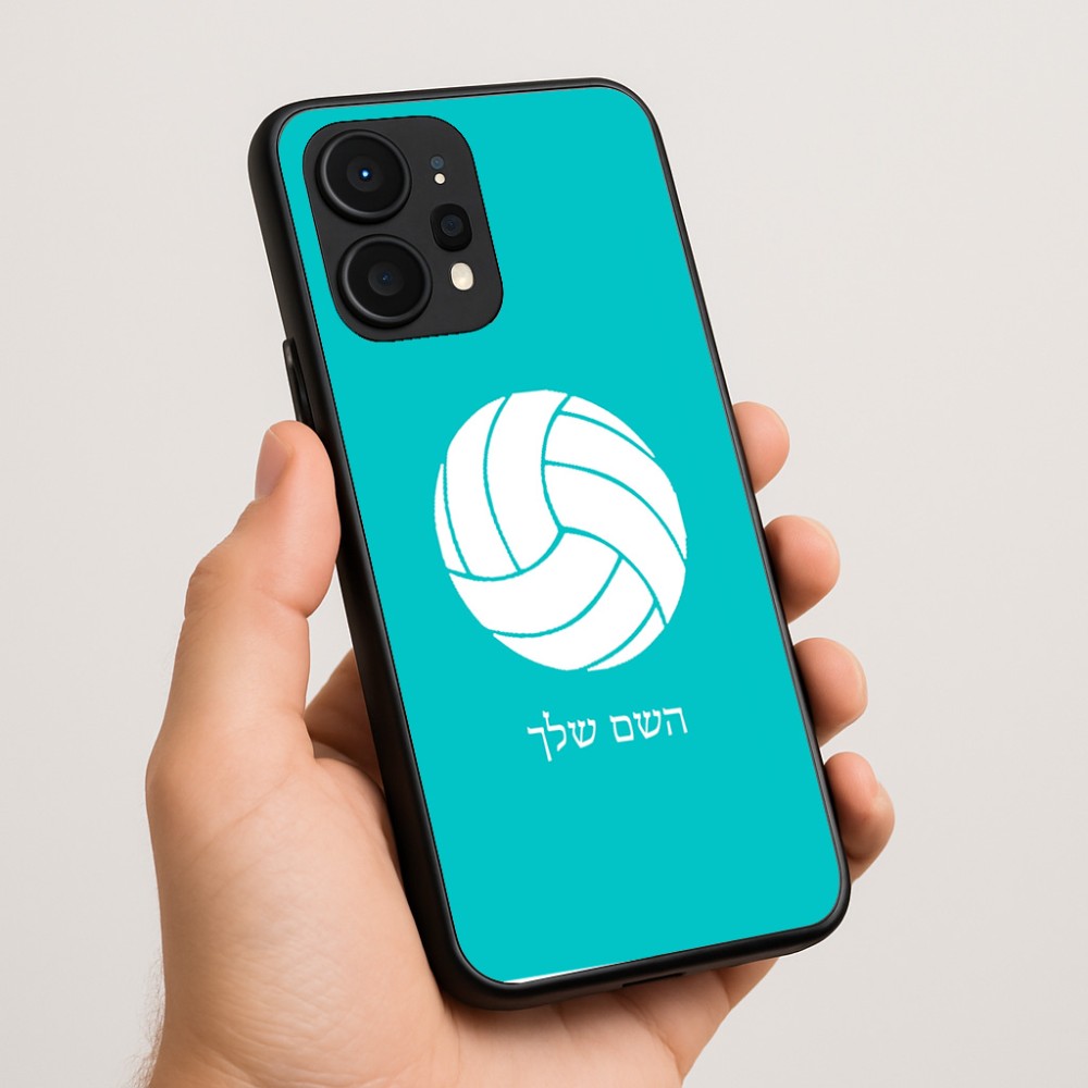 כיסוי בעיצוב אישי עם השם שלך לדגם - Realme P4 Power 5G בעיצוב כדור כדורעף