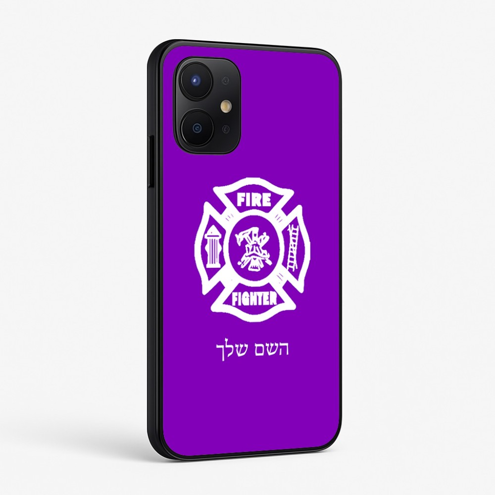 כיסוי בעיצוב אישי עם השם שלך לדגם - Realme P4x 5G בעיצוב כבאי - תגית