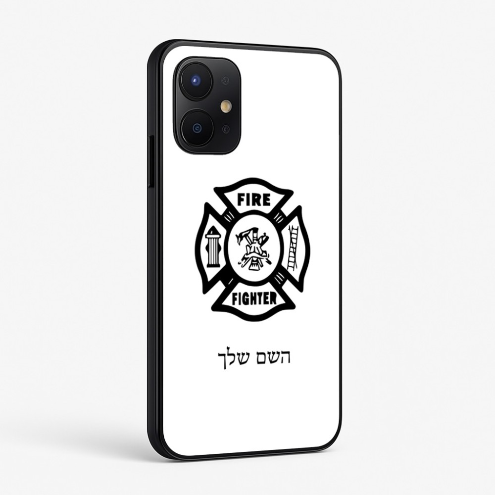 כיסוי בעיצוב אישי עם השם שלך לדגם - Realme P4x 5G בעיצוב כבאי - תגית