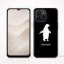 כיסוי בעיצוב אישי עם השם שלך לדגם - Realme P4x 5G בעיצוב פינגווין