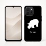 כיסוי בעיצוב אישי עם השם שלך לדגם - Realme P4x 5G בעיצוב קרנף