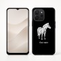 כיסוי בעיצוב אישי עם השם שלך לדגם - Realme P4x 5G בעיצוב זברה