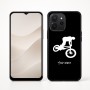 כיסוי בעיצוב אישי עם השם שלך לדגם - Realme P4x 5G בעיצוב רוכב אופניים