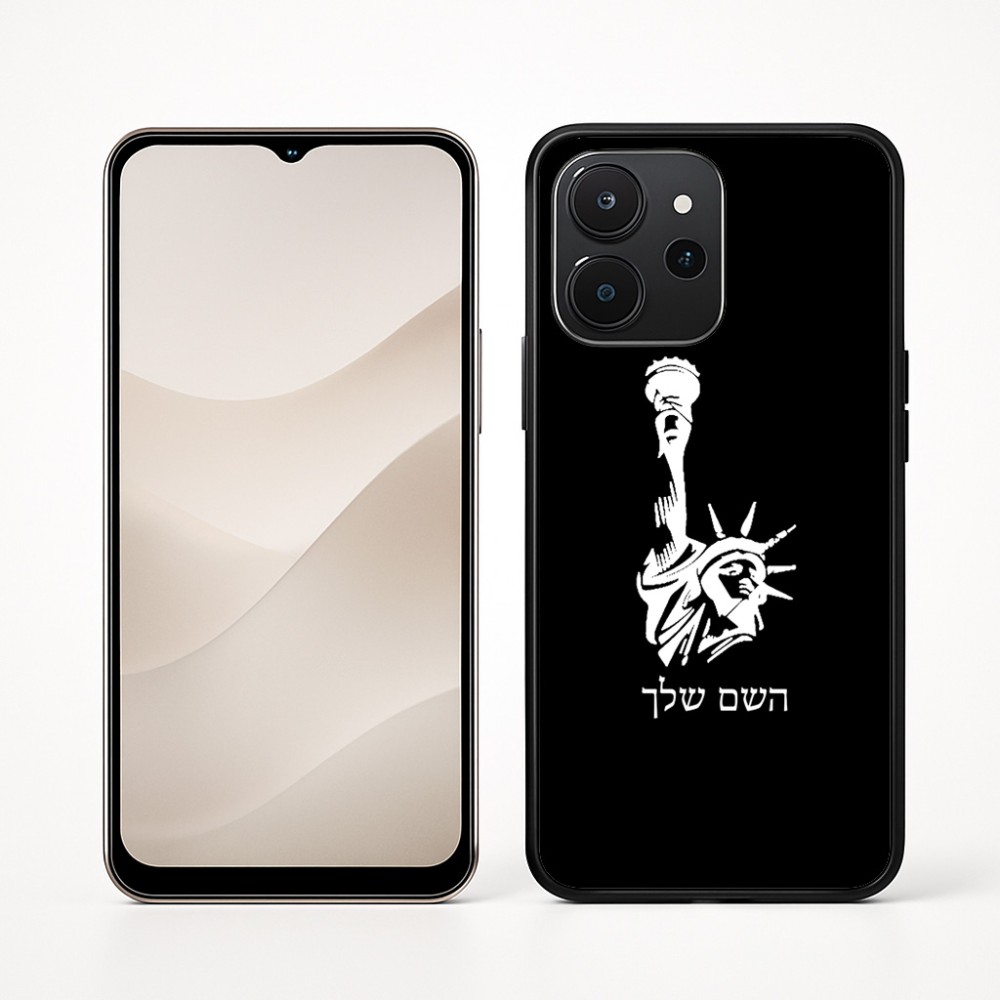 כיסוי בעיצוב אישי עם השם שלך לדגם - Realme P4x 5G בעיצוב פסל החירות