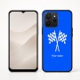 כיסוי בעיצוב אישי עם השם שלך לדגם - Realme P4x 5G בעיצוב דגל המירוץ