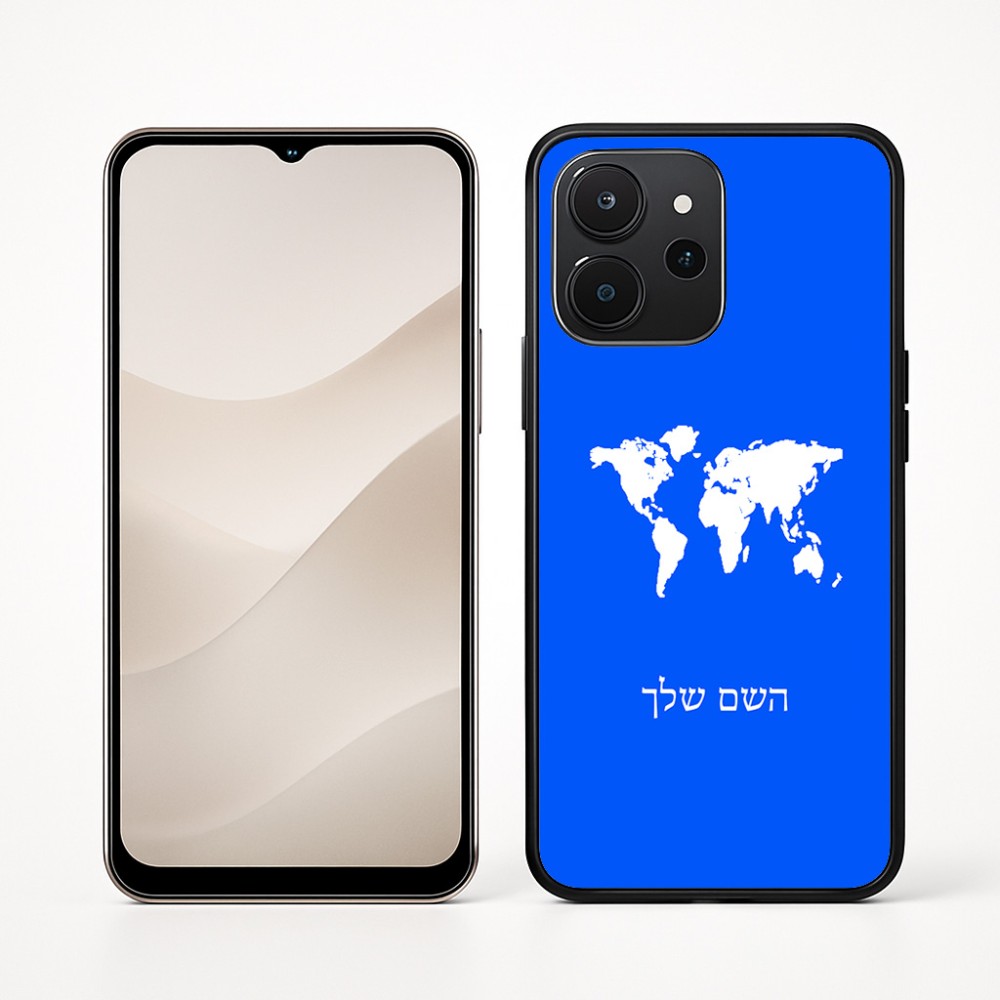 כיסוי בעיצוב אישי עם השם שלך לדגם - Realme P4x 5G בעיצוב מפת העולם