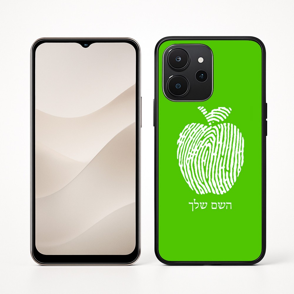 כיסוי בעיצוב אישי עם השם שלך לדגם - Realme P4x 5G בעיצוב הדפס תפוח