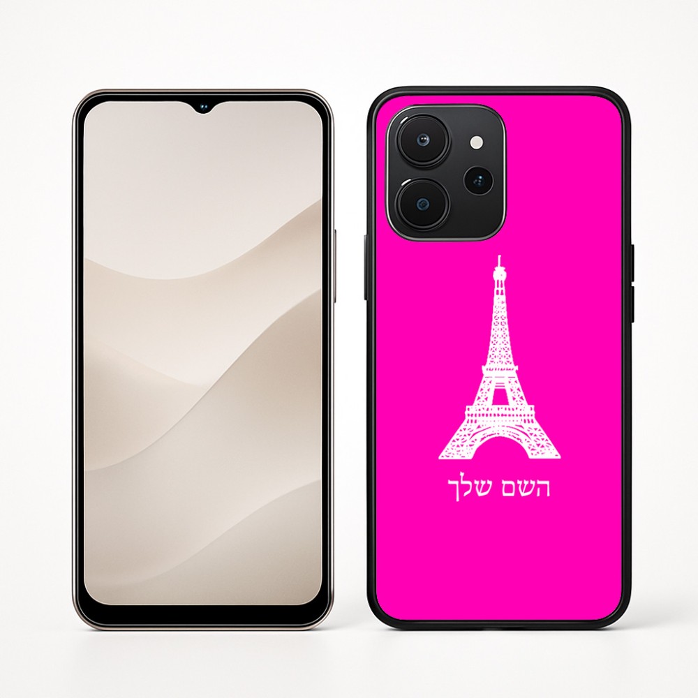 כיסוי בעיצוב אישי עם השם שלך לדגם - Realme P4x 5G בעיצוב מגדל אייפל