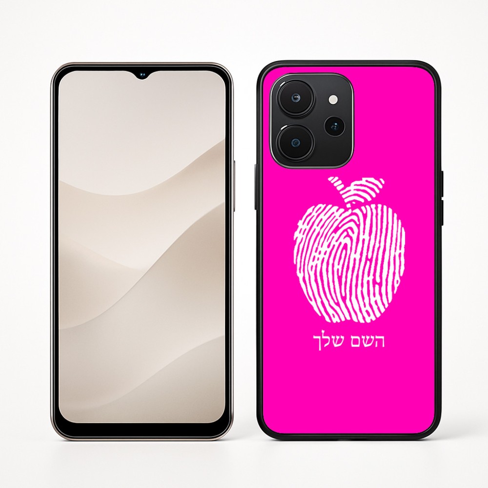 כיסוי בעיצוב אישי עם השם שלך לדגם - Realme P4x 5G בעיצוב הדפס תפוח