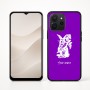כיסוי בעיצוב אישי עם השם שלך לדגם - Realme P4x 5G בעיצוב ארנב מחזיק גזר