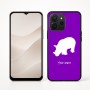 כיסוי בעיצוב אישי עם השם שלך לדגם - Realme P4x 5G בעיצוב קרנף