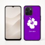 כיסוי בעיצוב אישי עם השם שלך לדגם - Realme P4x 5G בעיצוב פרח היביסקוס