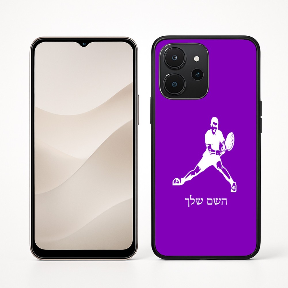 כיסוי בעיצוב אישי עם השם שלך לדגם - Realme P4x 5G בעיצוב שחקן טניס