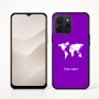 כיסוי בעיצוב אישי עם השם שלך לדגם - Realme P4x 5G בעיצוב מפת העולם