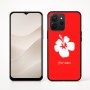 כיסוי בעיצוב אישי עם השם שלך לדגם - Realme P4x 5G בעיצוב פרח היביסקוס