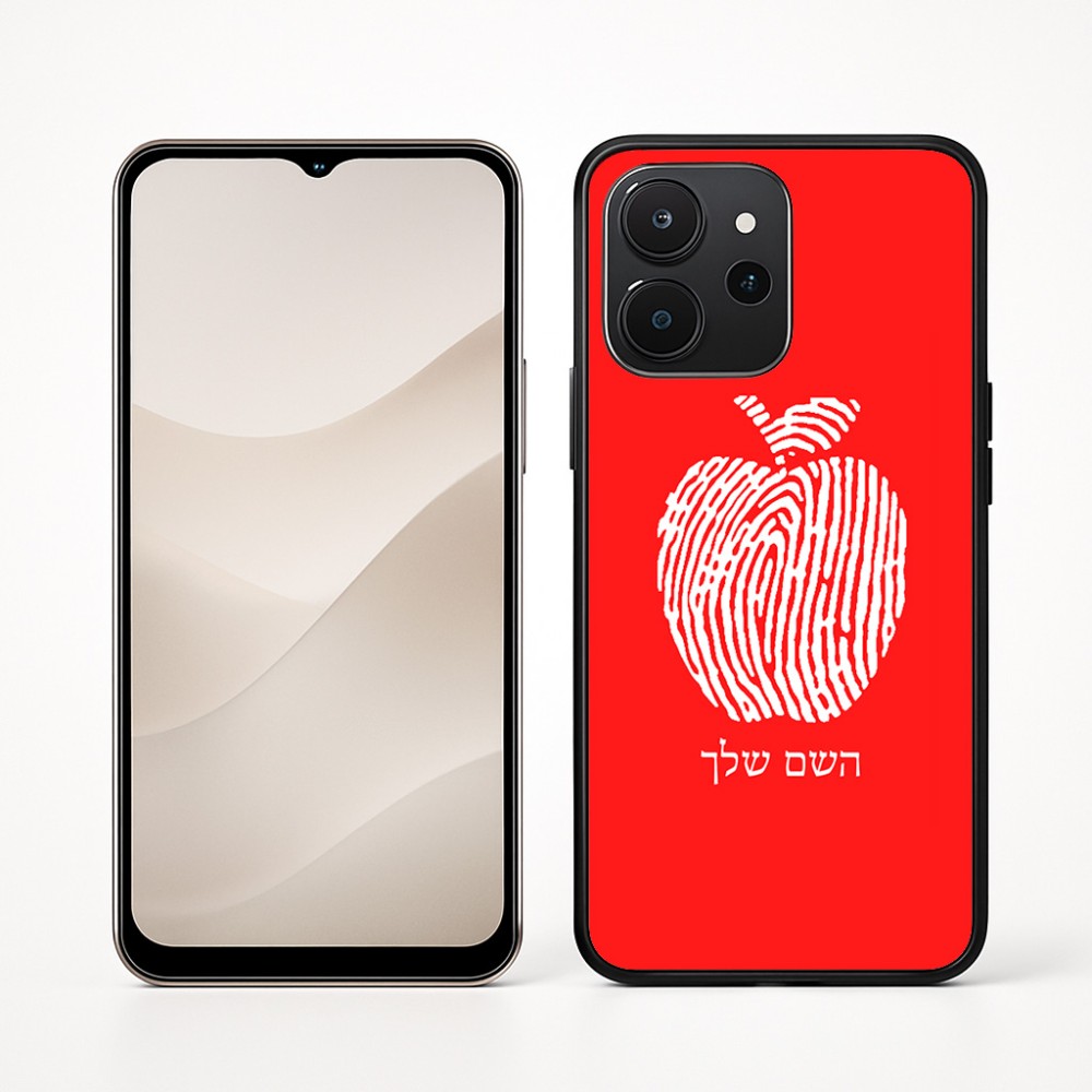 כיסוי בעיצוב אישי עם השם שלך לדגם - Realme P4x 5G בעיצוב הדפס תפוח