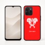 כיסוי בעיצוב אישי עם השם שלך לדגם - Realme P4x 5G בעיצוב פרחי קרן