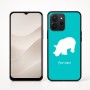כיסוי בעיצוב אישי עם השם שלך לדגם - Realme P4x 5G בעיצוב קרנף