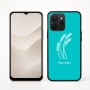 כיסוי בעיצוב אישי עם השם שלך לדגם - Realme P4x 5G בעיצוב חיטה גלית זהב