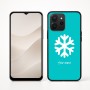 כיסוי בעיצוב אישי עם השם שלך לדגם - Realme P4x 5G בעיצוב שלג