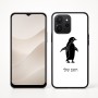 כיסוי בעיצוב אישי עם השם שלך לדגם - Realme P4x 5G בעיצוב פינגווין