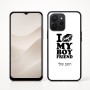 כיסוי בעיצוב אישי עם השם שלך לדגם - Realme P4x 5G בעיצוב נשקי את חבר שלי