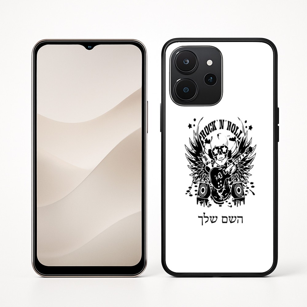 כיסוי בעיצוב אישי עם השם שלך לדגם - Realme P4x 5G בעיצוב רוקנרול