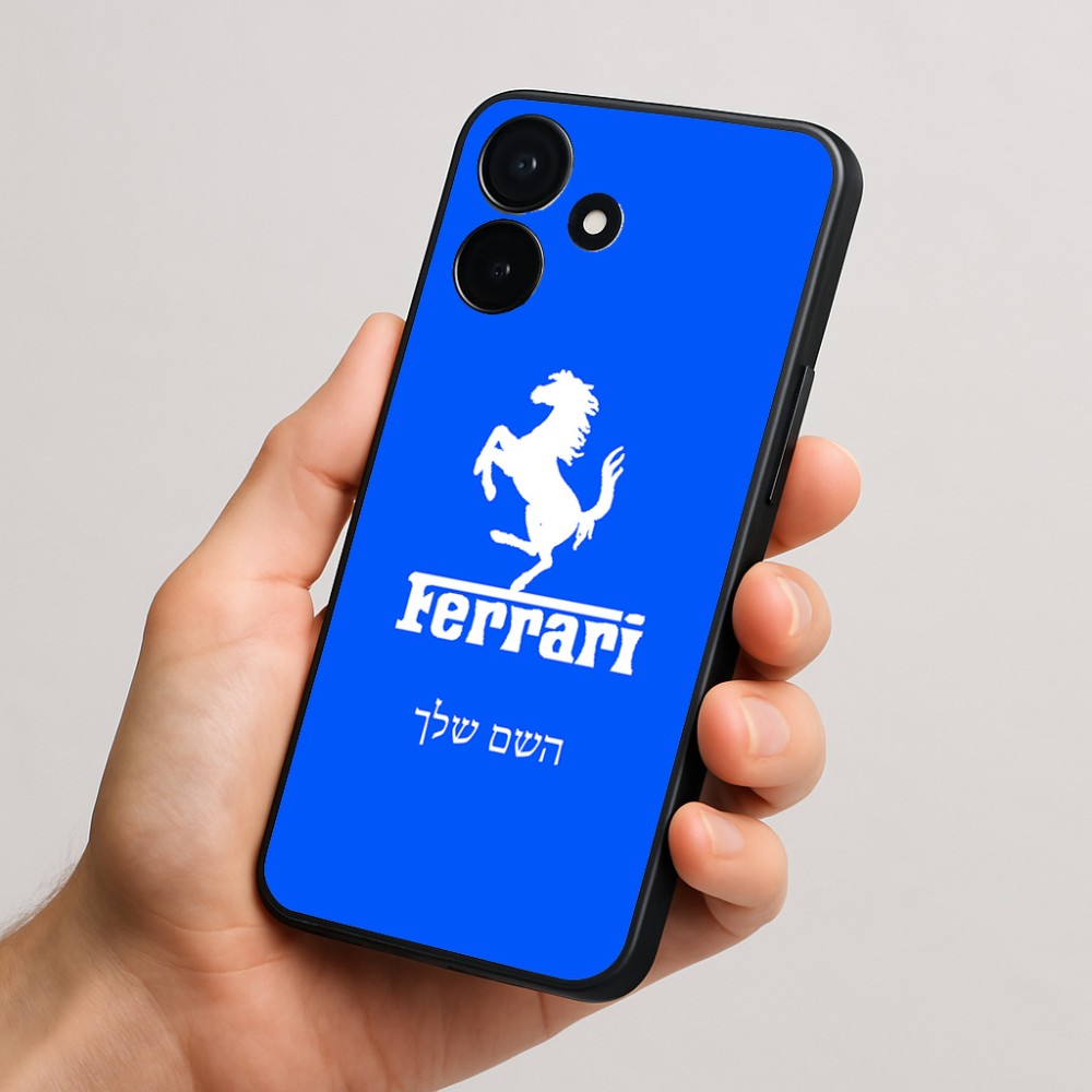 כיסוי בעיצוב אישי עם השם שלך לדגם - Realme P4x 5G בעיצוב פרארי