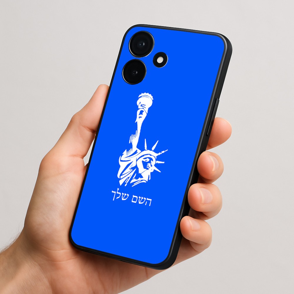 כיסוי בעיצוב אישי עם השם שלך לדגם - Realme P4x 5G בעיצוב פסל החירות