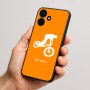 כיסוי בעיצוב אישי עם השם שלך לדגם - Realme P4x 5G בעיצוב רוכב אופניים
