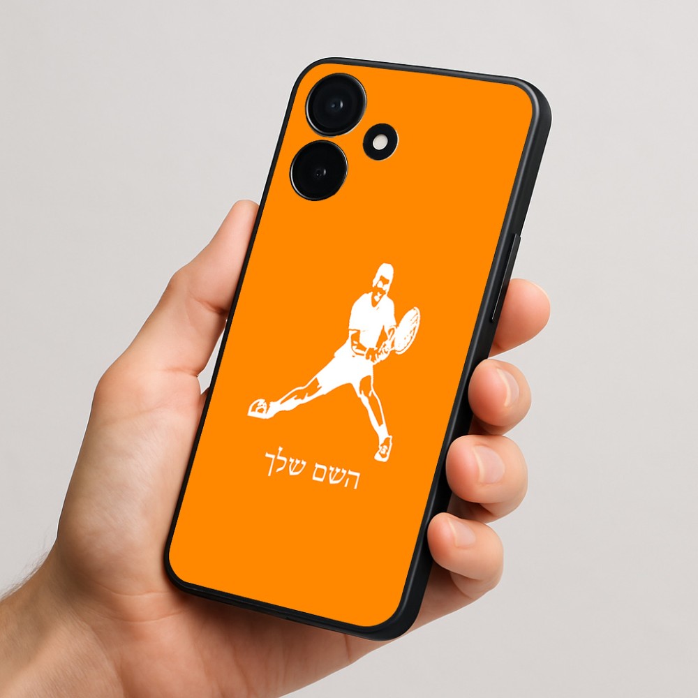 כיסוי בעיצוב אישי עם השם שלך לדגם - Realme P4x 5G בעיצוב שחקן טניס